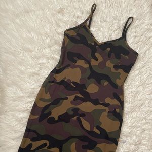 Camo mini dress